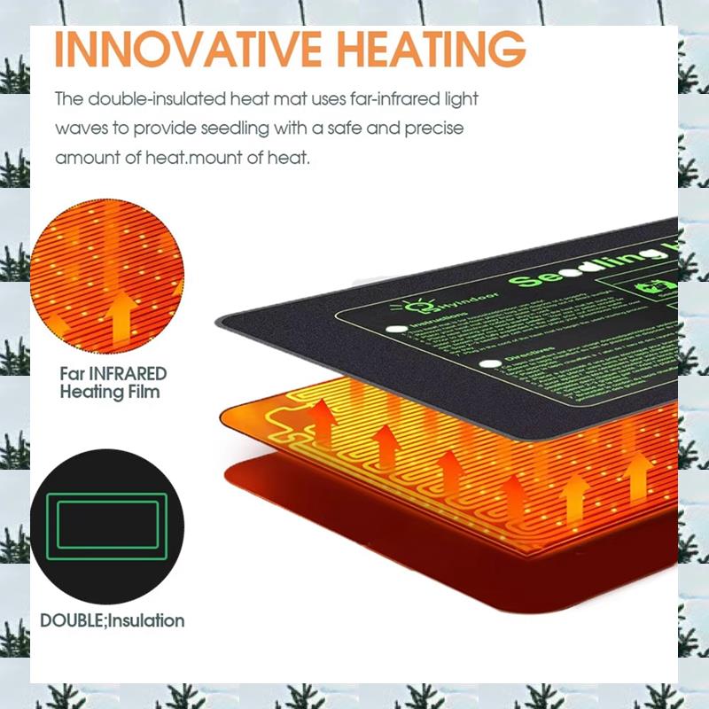 Seedling Heat Pad - ABLG 爬虫類加熱パッド 10X20.75 インチ調整可能な定温苗加熱パッド植物栽培パッド