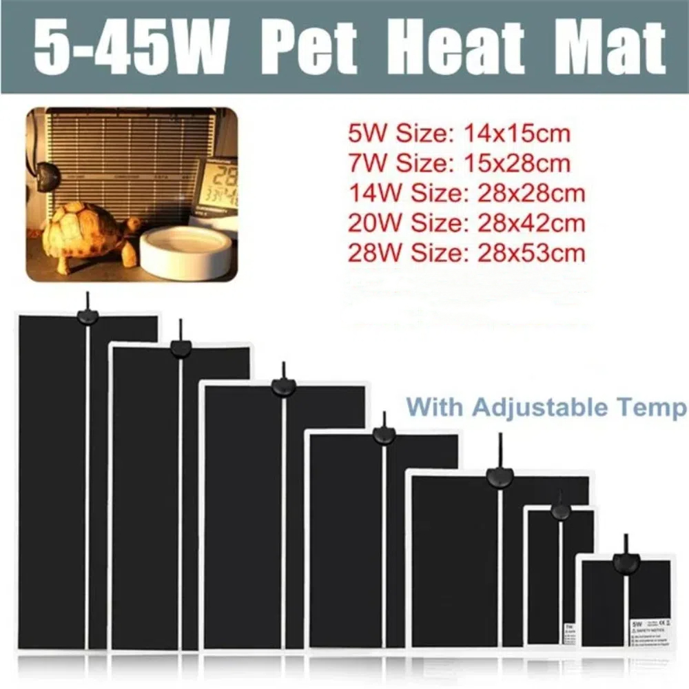 Seedling Heat Pad - 5～28W 苗床ヒートマット 防寒 220V～240V 発芽促進 温度調節機能付き