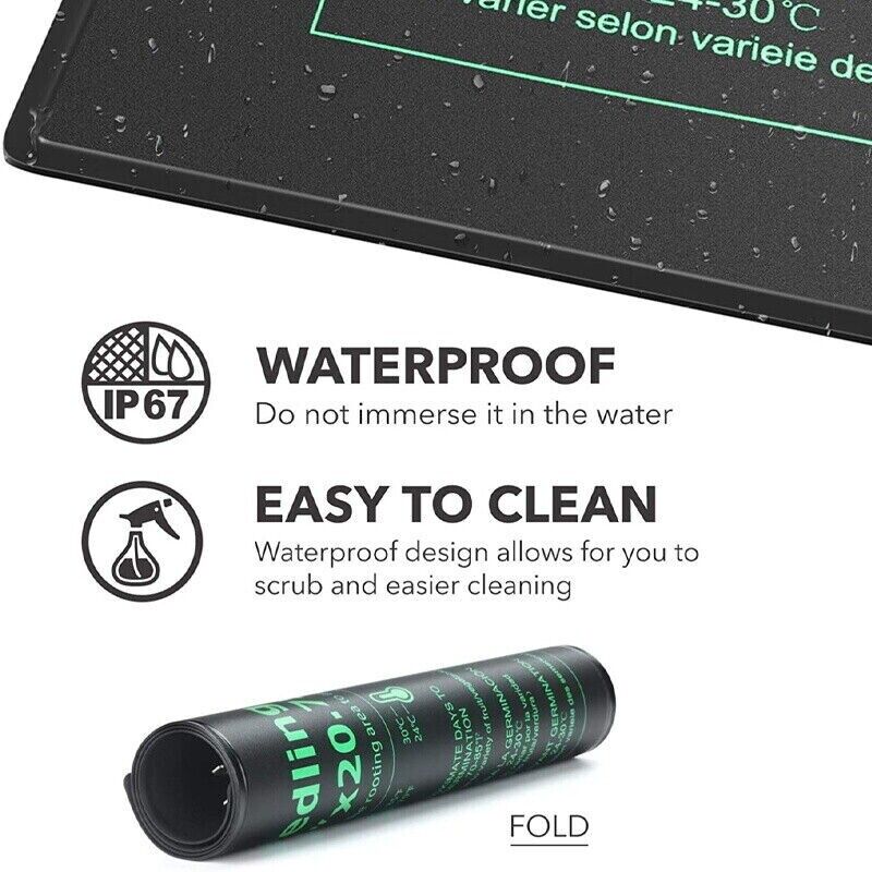 Seedling Heat Pad - LERWAY 21W 苗床用ヒートマット EUプラグ 室内温室、爬虫類、両生類、ペット、自家醸造用ヒートパッド