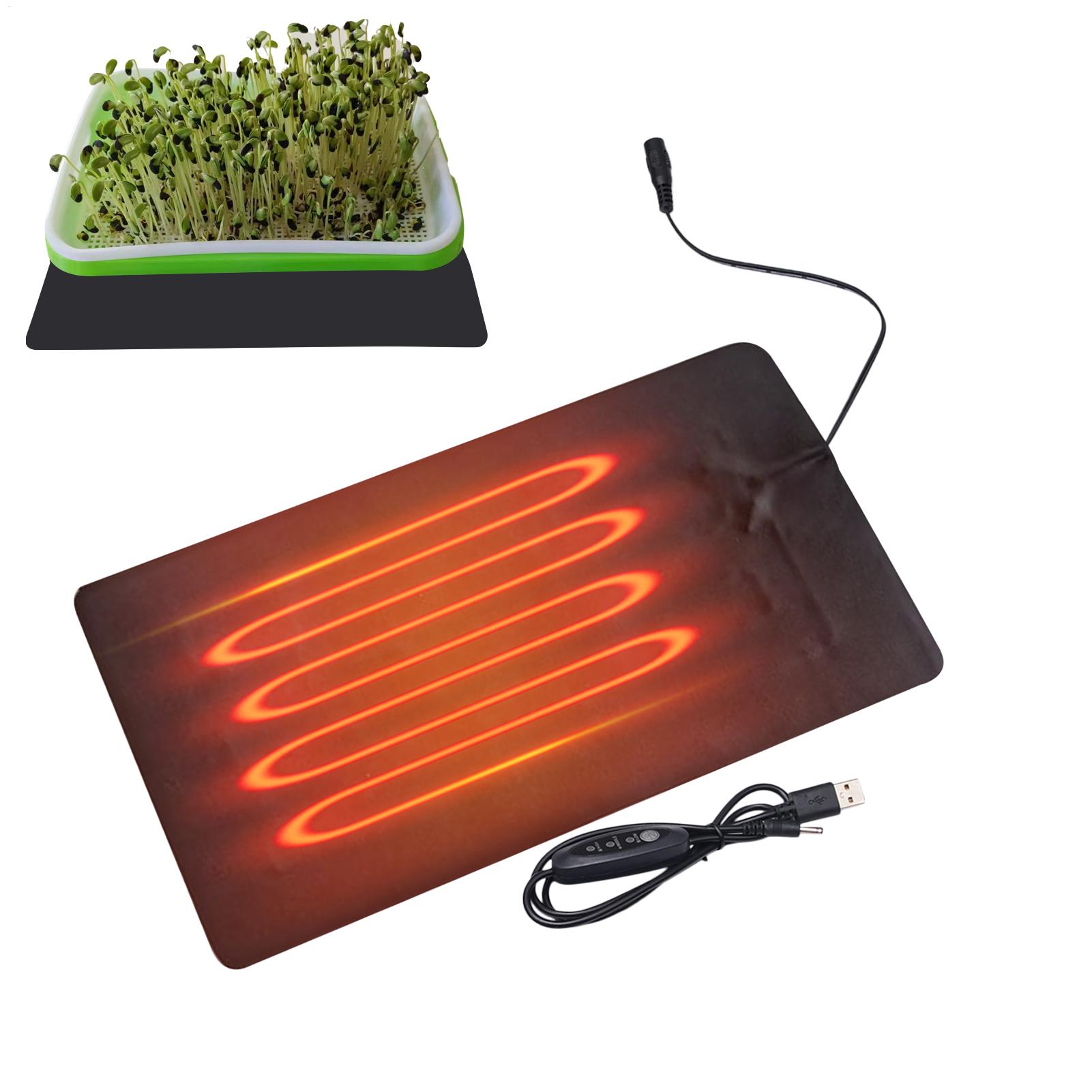 Seedling Heat Pad - 8.5 ワット USB 苗ヒートマット 3 調整可能な温度植物加熱マット種子開始醸造育種温室