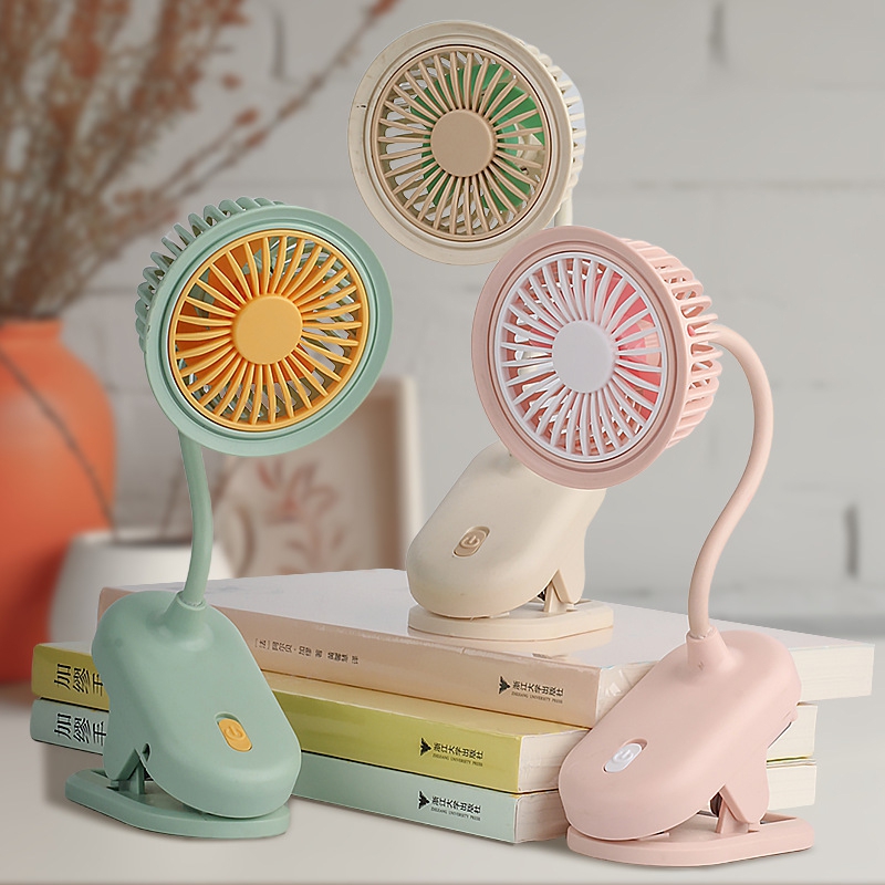 Oscillating Fan Clip - USB充電式クリップオン小型扇風機360 ° 調整可能な電池式ミニファン 強風 フレキシブルネック デスクトップベビーカー用