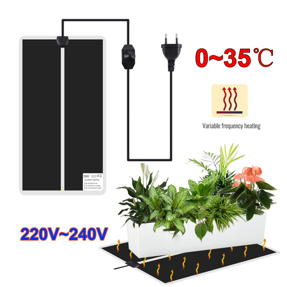 Seedling Heat Pad - 5～28W苗床ヒートマット、防寒、220V～240V、発芽促進、保温パッド、温度調節機能付き、植物種子用