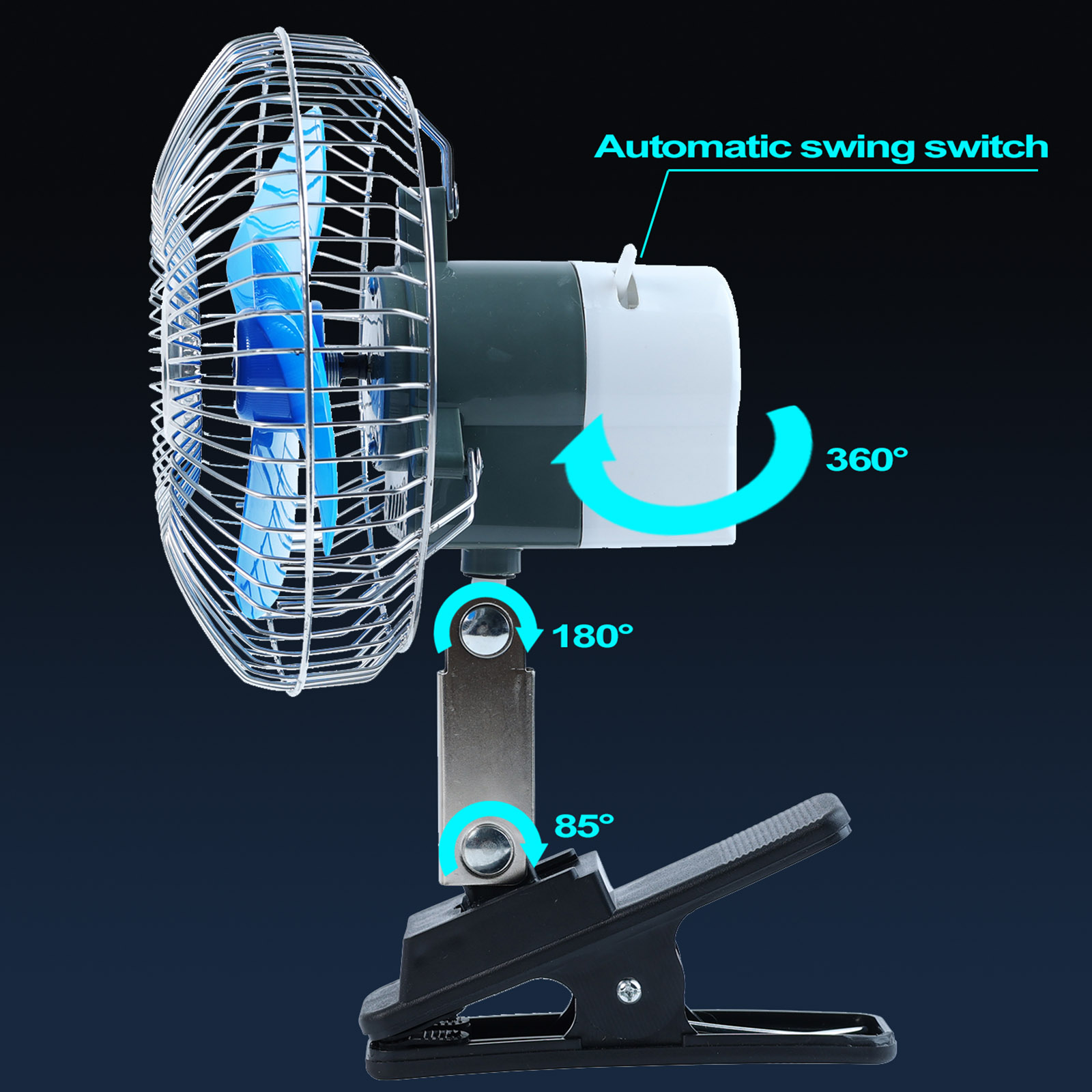車の冷却振動ファン、ポータブル、天井、旅行、調整可能なクリッ - Oscillating Fan Clip のレビューと価格