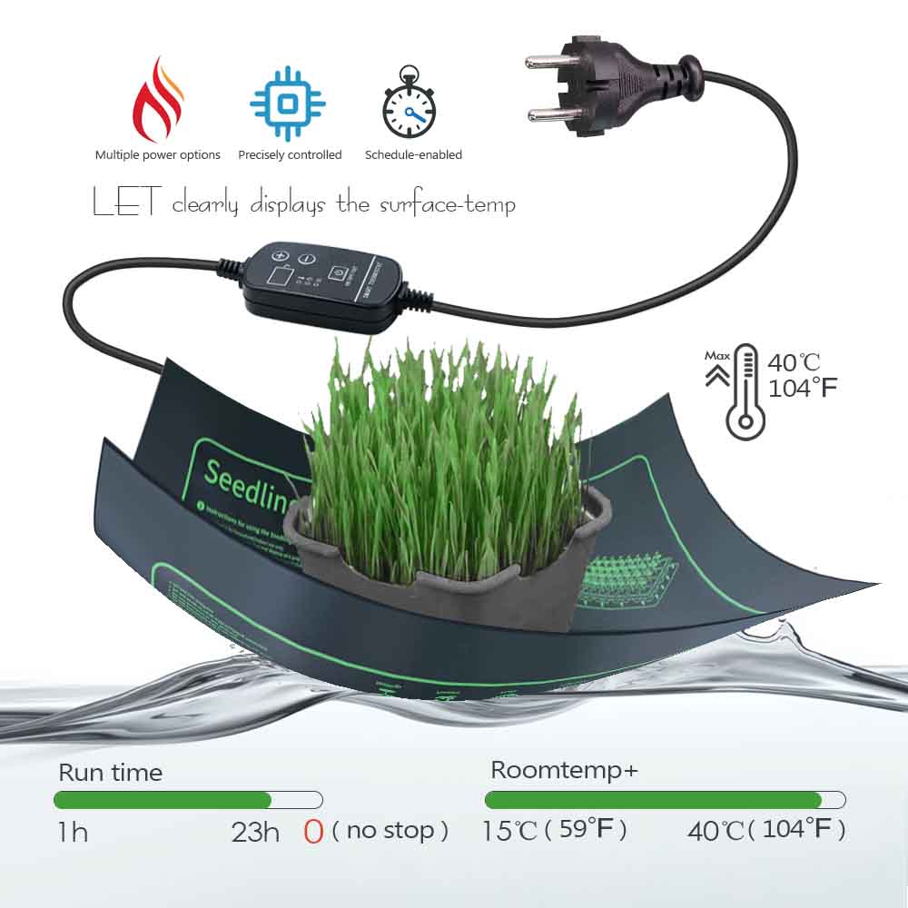 防水爬虫類加熱マット,7〜100W,16〜40 ℃ の植物加 - Seedling Heat Pad のレビューと価格
