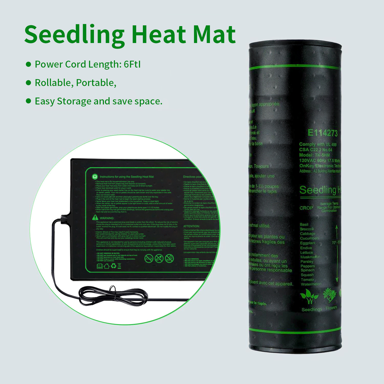 2枚組 20x10インチ 苗床ヒートマット 防水 植物育成ヒ - Seedling Heat Pad のレビューと価格
