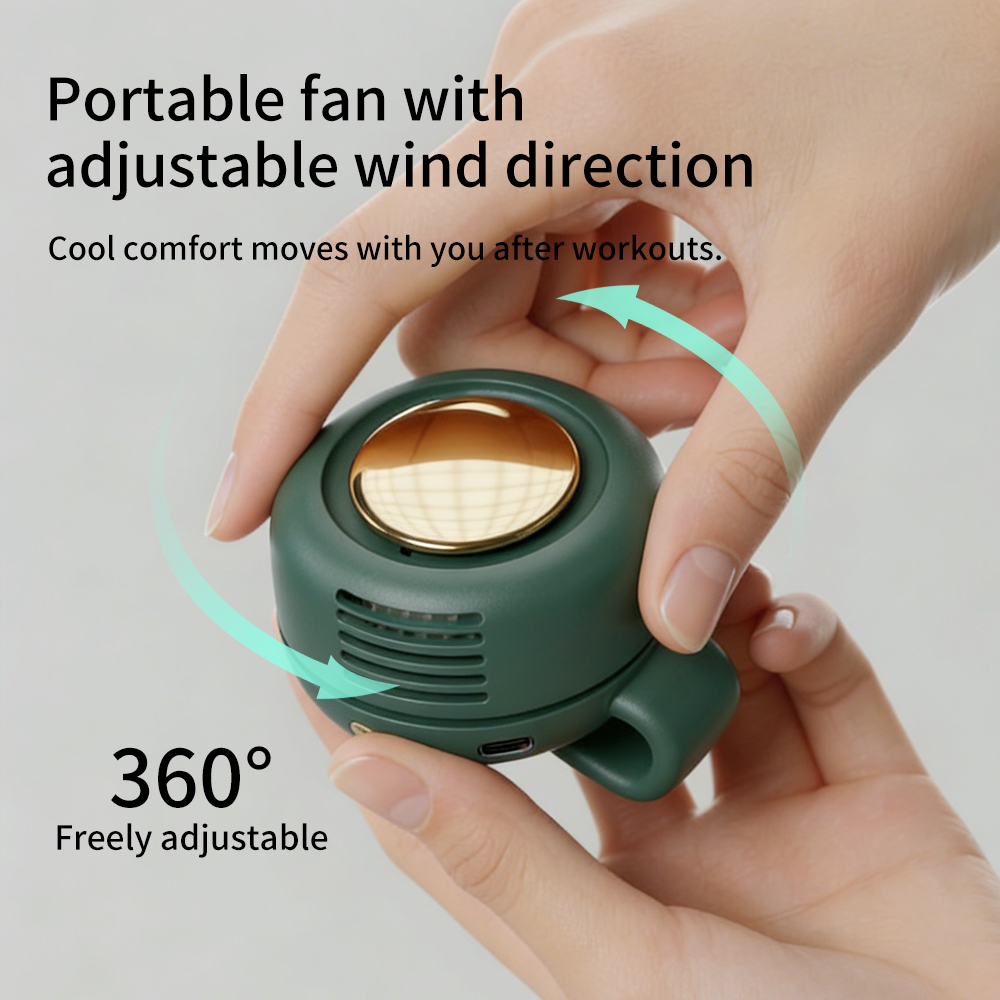 ポータブルネックウエストファン ミニクリップファン 電動エア - Oscillating Fan Clip のレビューと価格