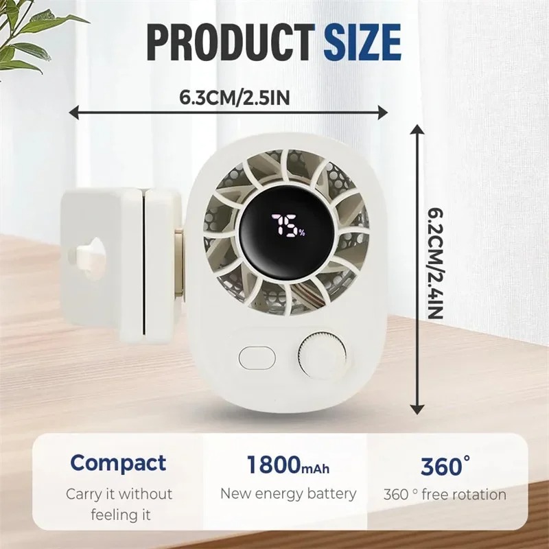 クリップ式車載ファン360 °   回転可能な100段階風量 - Oscillating Fan Clip のレビューと価格